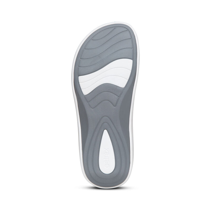 Aetrex Maui Orthotic Flip Flops Damen Weiß | KAO3936WG