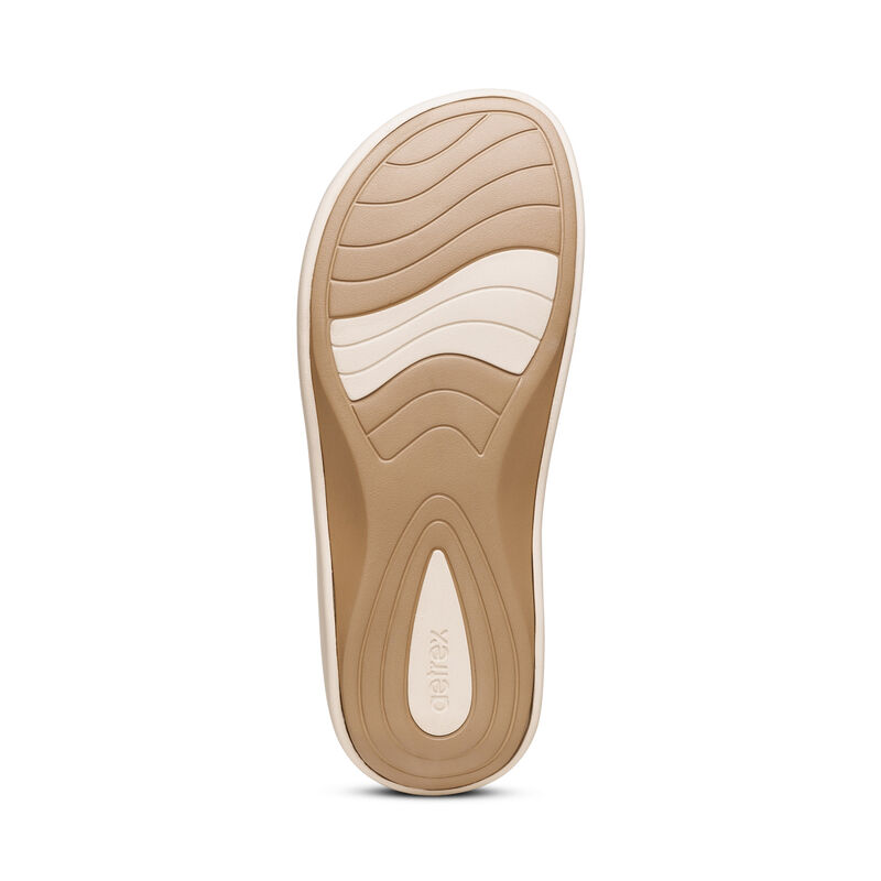 Aetrex Maui Starfish Orthotic Flip Flops Damen Weiß | ZPR6792UW