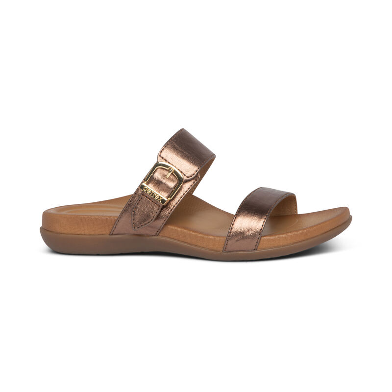 Aetrex Mimi Wasser-Friendly Sandalen Damen Gold | COE1652WI