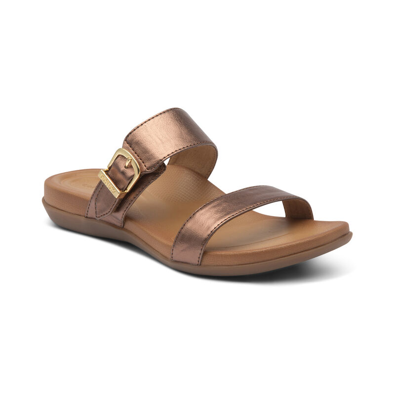 Aetrex Mimi Wasser-Friendly Sandalen Damen Gold | COE1652WI