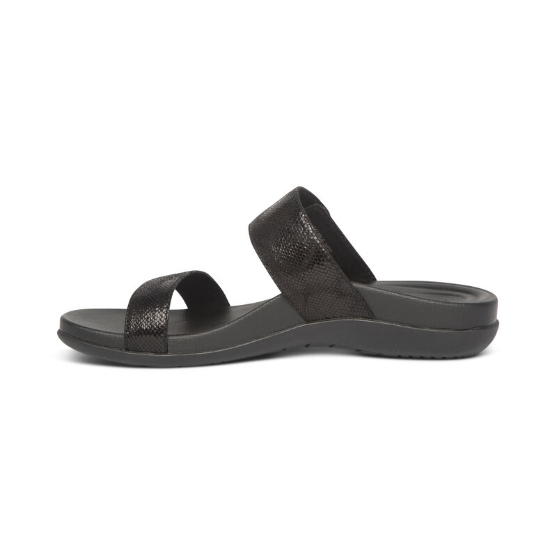 Aetrex Mimi Wasser-Friendly Sandalen Damen Schwarz | QYE1140IU