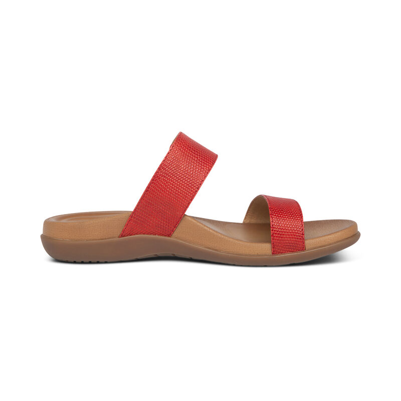 Aetrex Mimi Wasser-Friendly Sandalen Damen Rot | ZUE1980RL