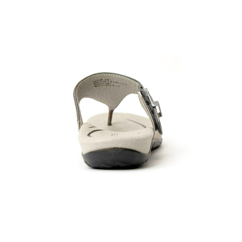 Aetrex Rae Adjustable Tanga Flip Flops Damen Silber | XQV6767VZ