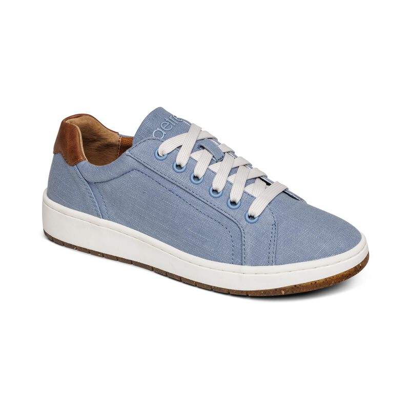 Aetrex Renee Arch Support Sneakers Damen Blau | LEI4253KQ