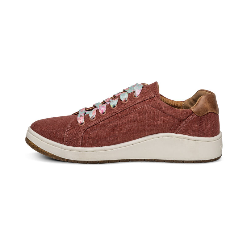 Aetrex Renee Arch Support Sneakers Damen Dunkelrot | ZFZ7281KD