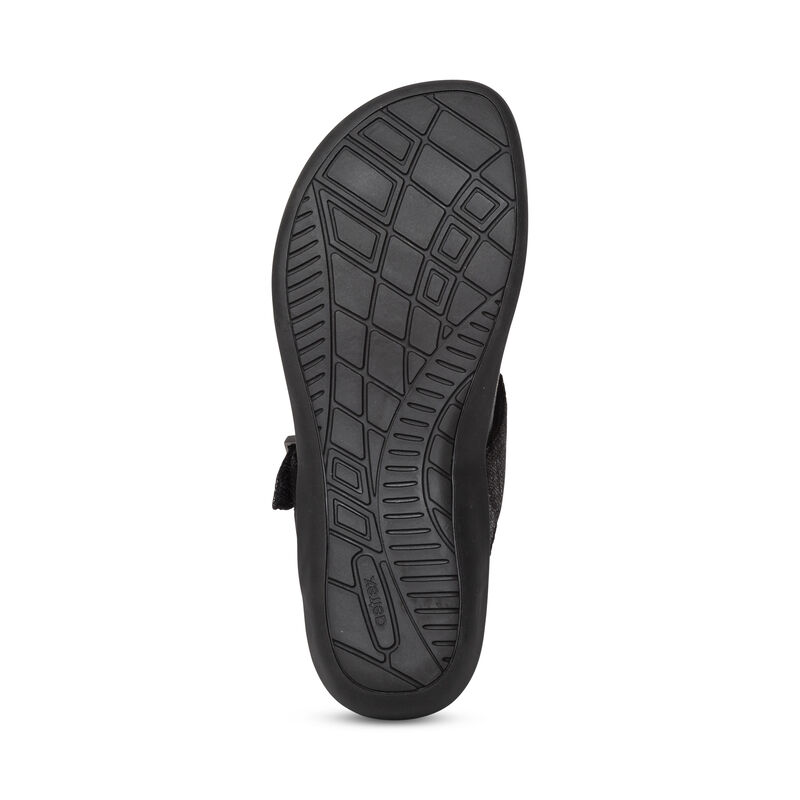 Aetrex Rita Adjustable Tanga Flip Flops Damen Schwarz | GJC7829JL