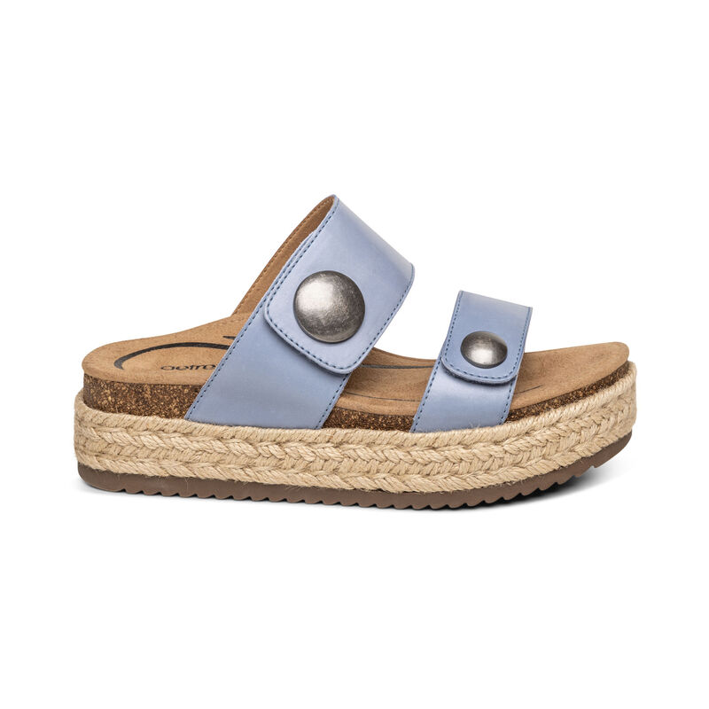 Aetrex Sofie Sandalen Damen Blau | LCU9721ZA