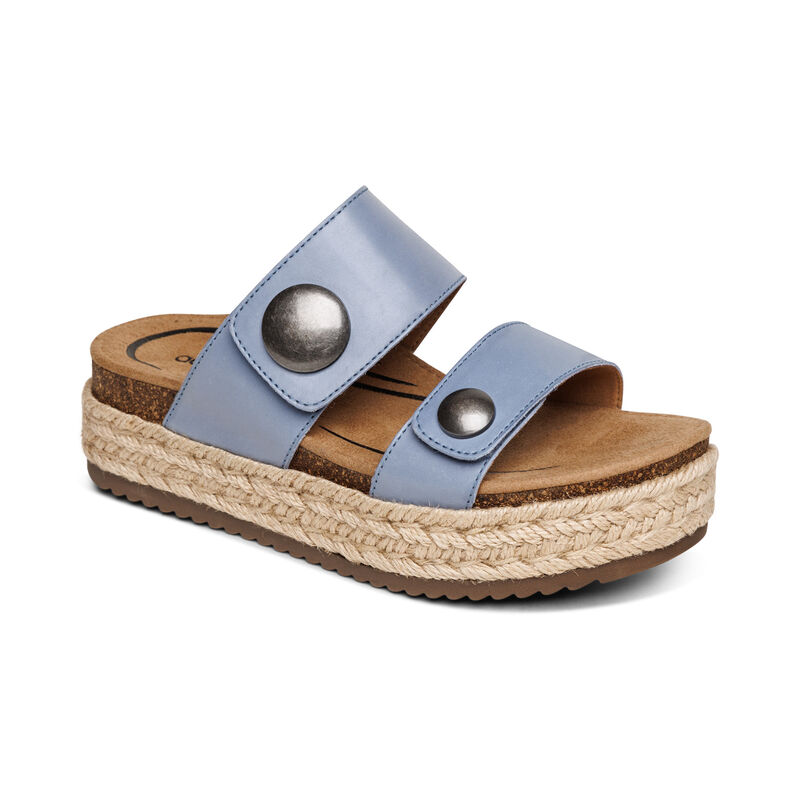 Aetrex Sofie Sandalen Damen Blau | LCU9721ZA