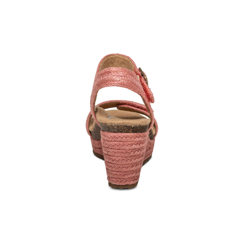 Aetrex Sydney Quarter Riemen Espadrilles Keilabsatz Sandalen Damen Rot | CJJ4986MA