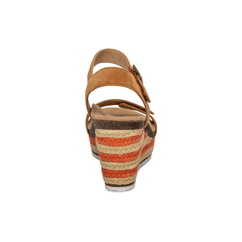 Aetrex Sydney Quarter Riemen Espadrilles Keilabsatz Sandalen Damen Braun | CLE375NA