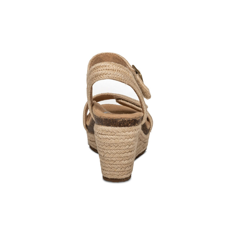 Aetrex Sydney Quarter Riemen Espadrilles Keilabsatz Sandalen Damen Beige | MXQ5720NP