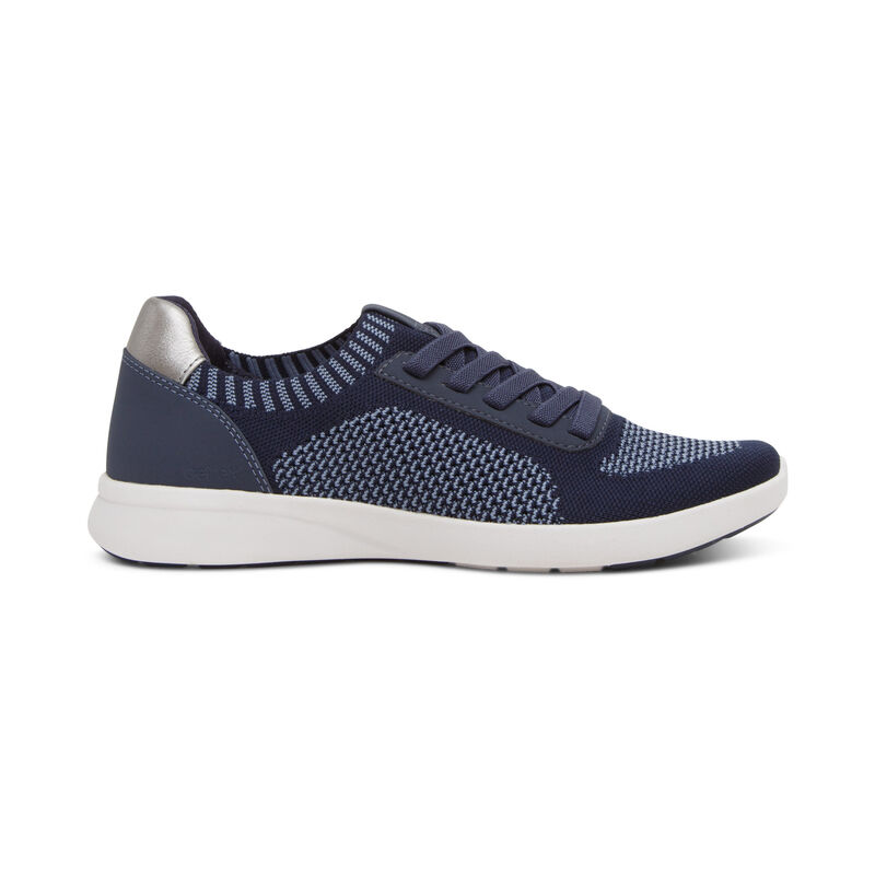 Aetrex Teagan Arch Support Sneakers Damen Navy | FQU6951UC