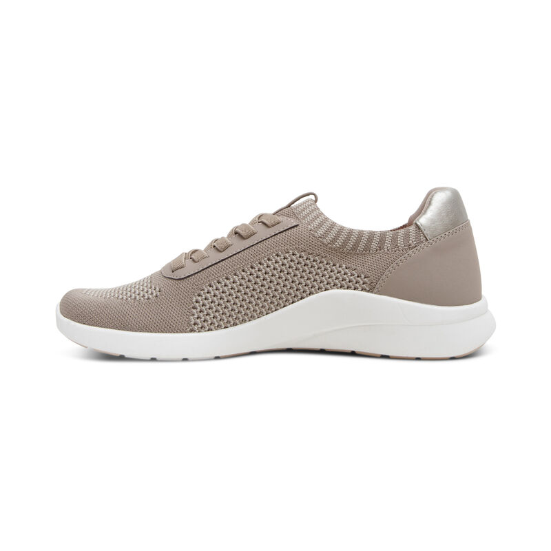 Aetrex Teagan Arch Support Sneakers Damen Beige | FSV8811BQ