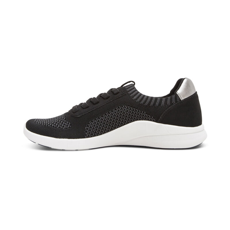 Aetrex Teagan Arch Support Sneakers Damen Schwarz | GRY8968VE