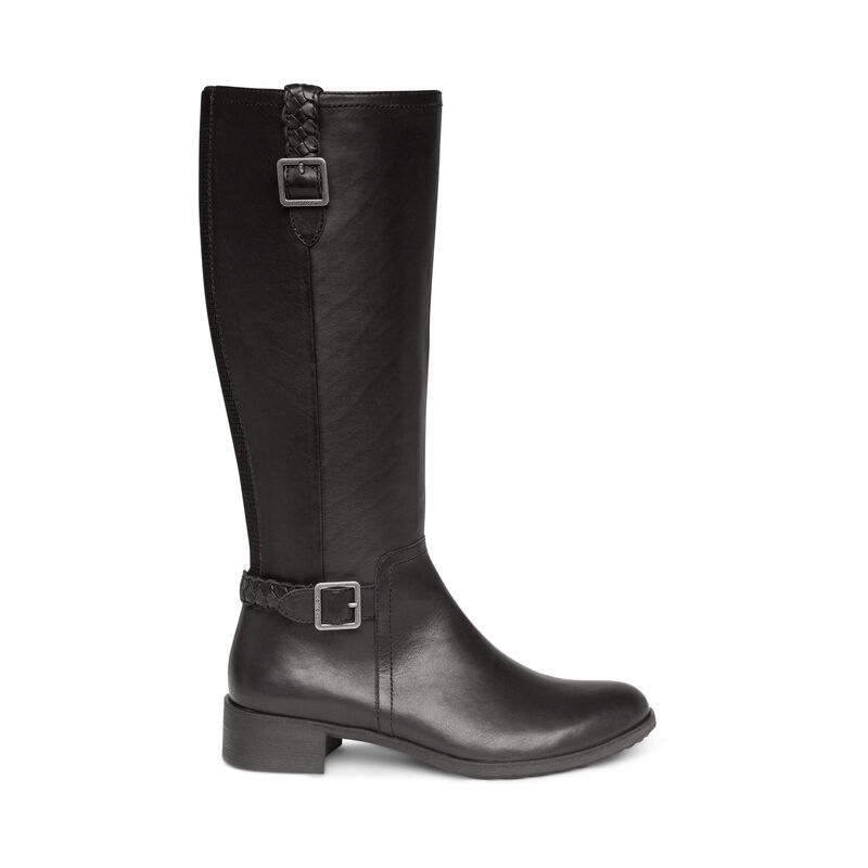 Aetrex Vera Arch Support Weather-Friendly Reiten Kniehohe Stiefel Damen Schwarz | OGI7261HB