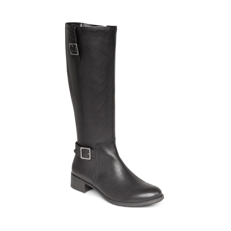 Aetrex Vera Arch Support Weather-Friendly Reiten Kniehohe Stiefel Damen Schwarz | OGI7261HB