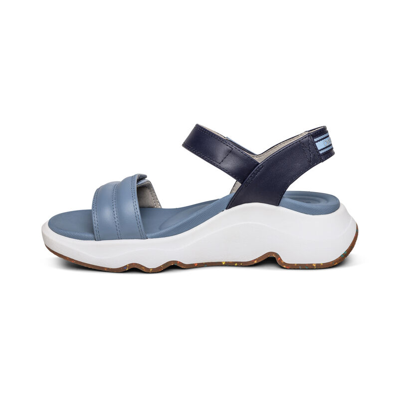 Aetrex Whit Wasser-Friendly Sport Plateau Sandalen Damen Blau | AKQ3835QM